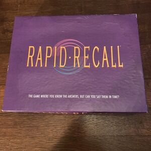 Rapid‎ Recall Party Game by Sterten Vintage 1993 Edition 100% Complete